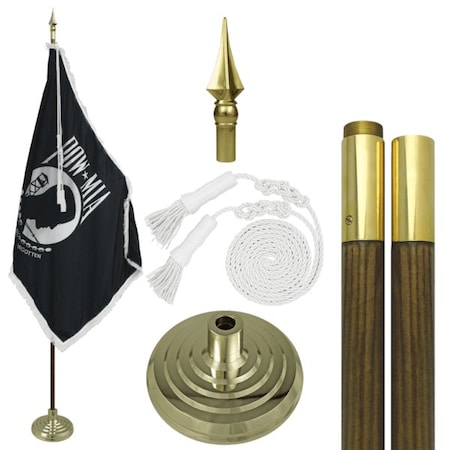 Global Flags Unlimited POW MIA Indoor Flag Set 3'x5' 8' 203899